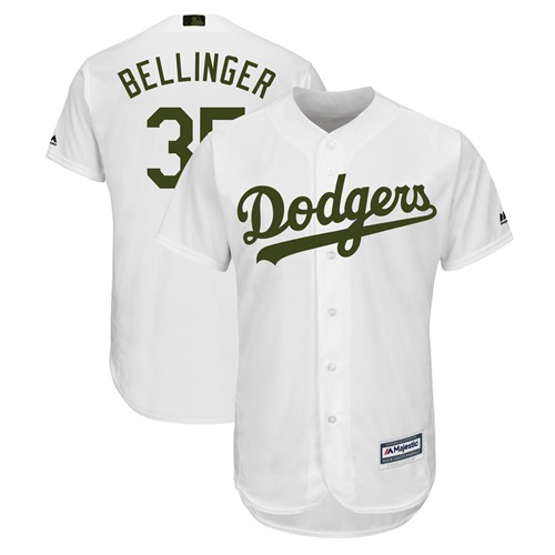 Dodgers #35 Cody Bellinger White New Cool Base 2018 Memorial Day Stitched MLB Jersey